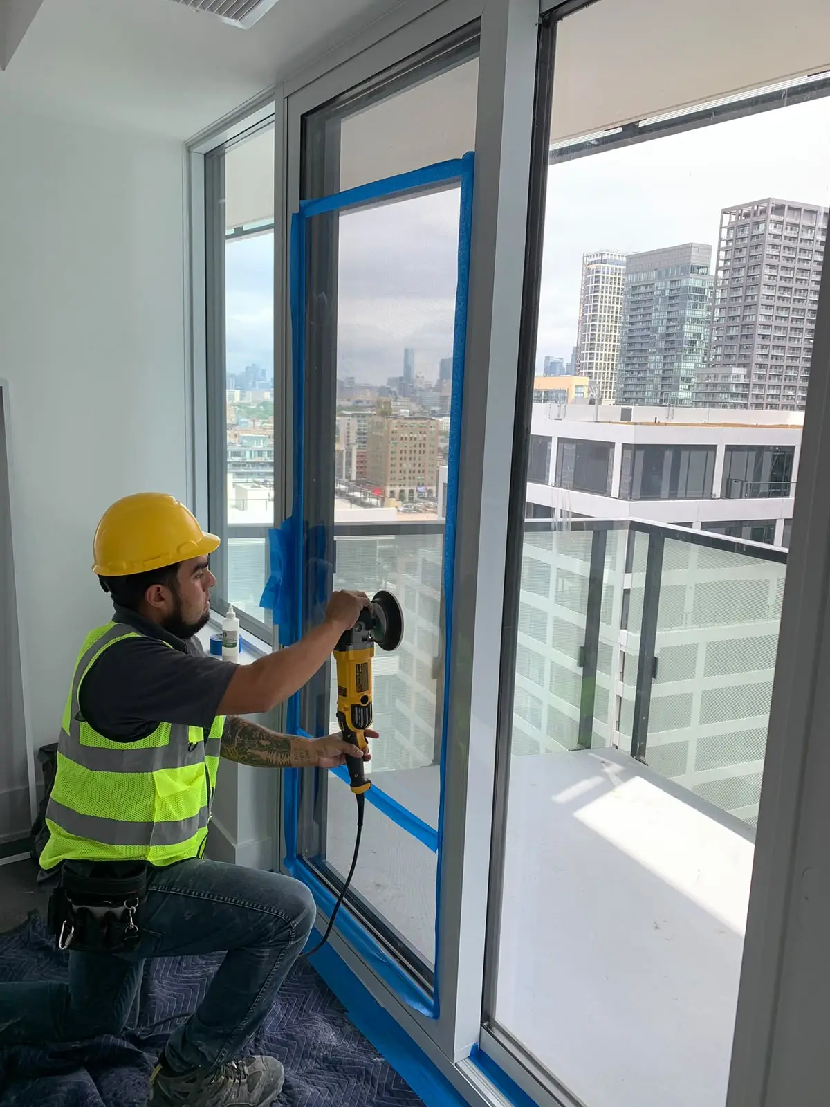 Glass scratch removal on condo sites across the GTA, photo 11