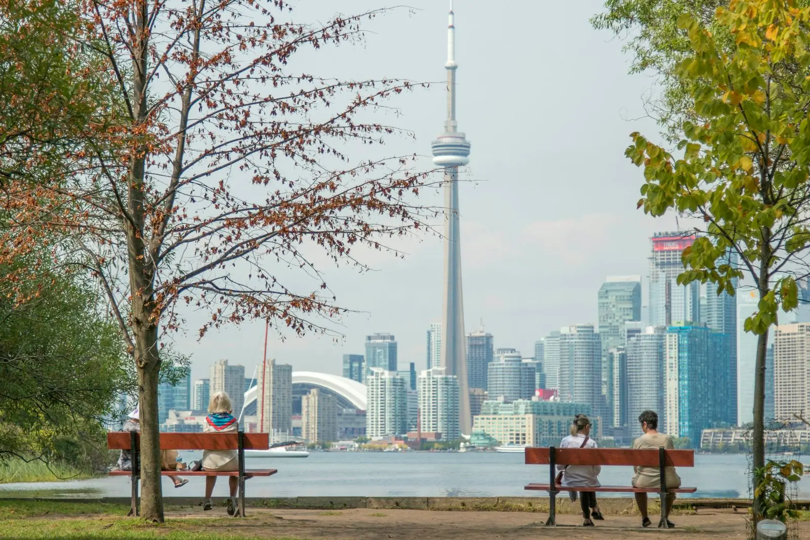 Toronto skyline and the CN Tower seen from the islands